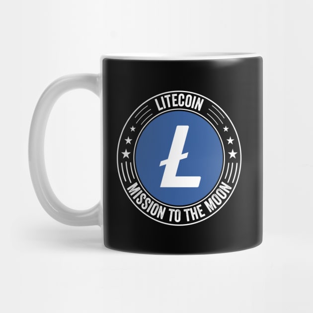 Vintage Litecoin Lite Coin LTC To The Moon Crypto Token Cryptocurrency Wallet Birthday Gift For Men Women Kids by Thingking About